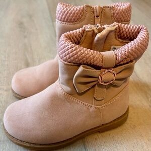 🌶️ Rachel Shoes Blush Kids Boots with Bow. NWOT